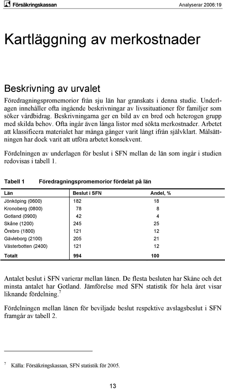 Ofta ingår även långa listor med sökta merkostnader. Arbetet att klassificera materialet har många gånger varit långt ifrån självklart. Målsättningen har dock varit att utföra arbetet konsekvent.