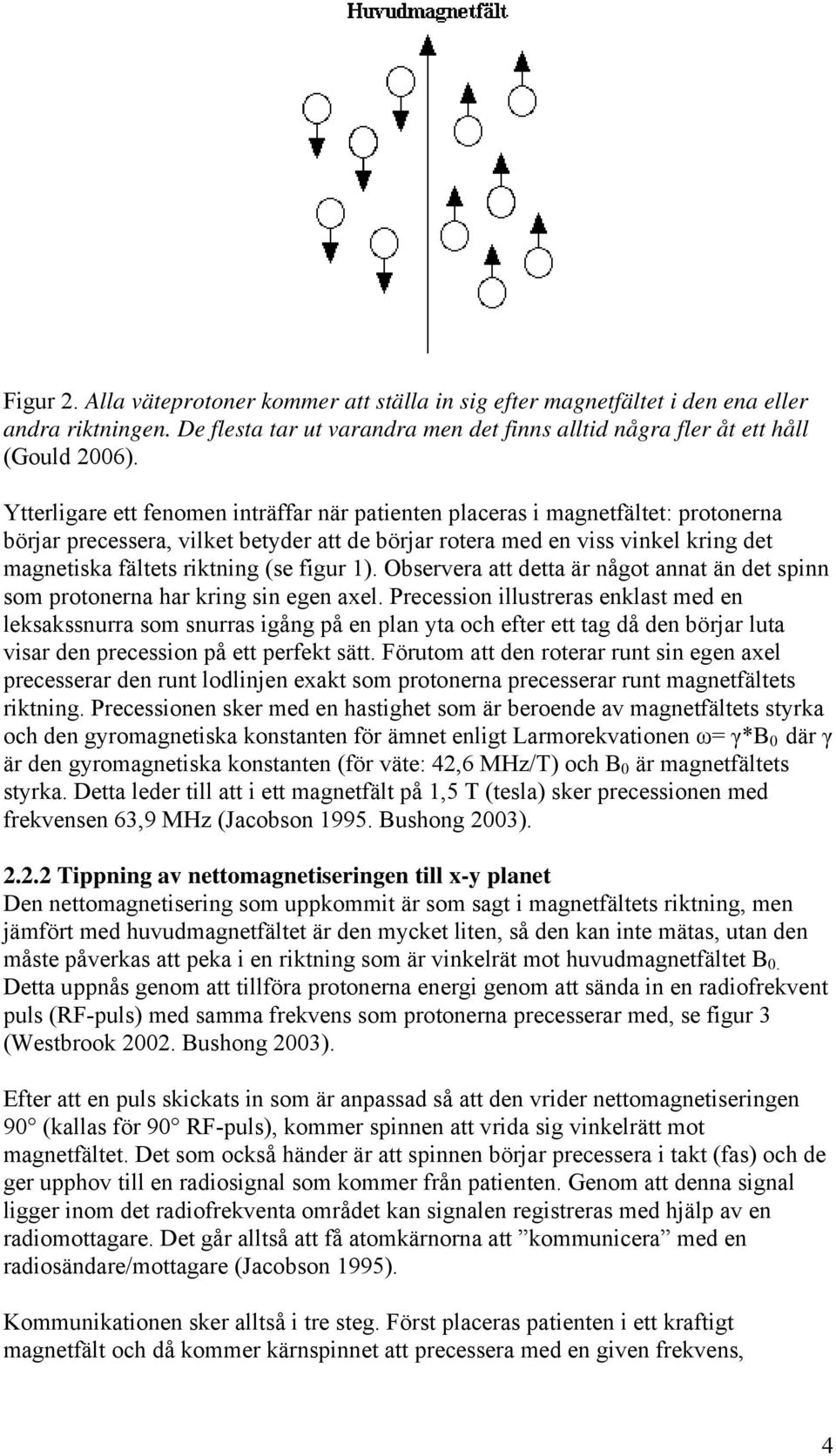 figur 1). Observera att detta är något annat än det spinn som protonerna har kring sin egen axel.