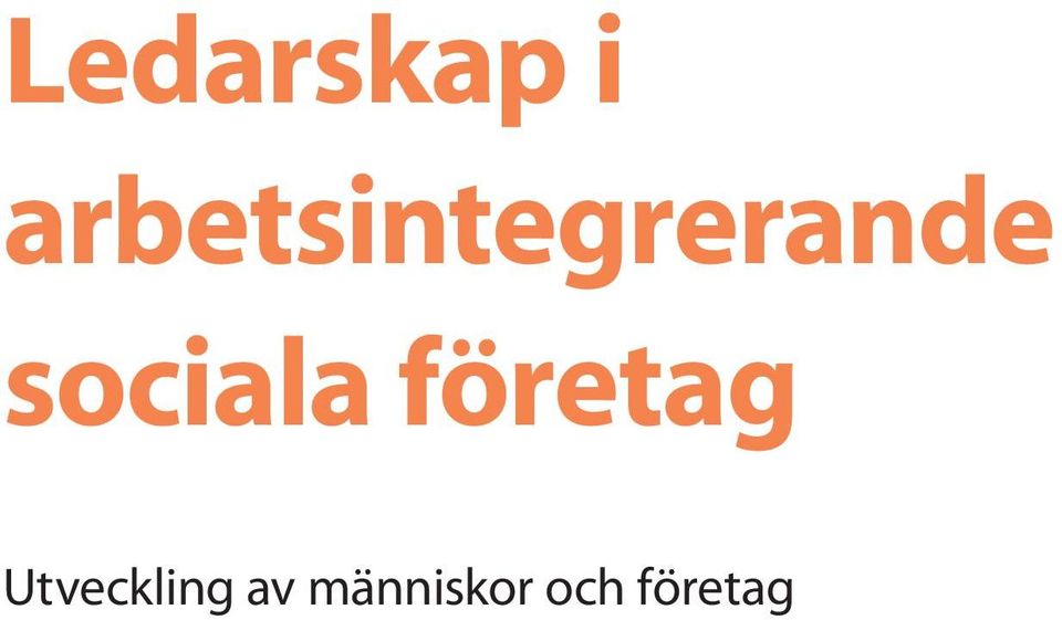 sociala företag