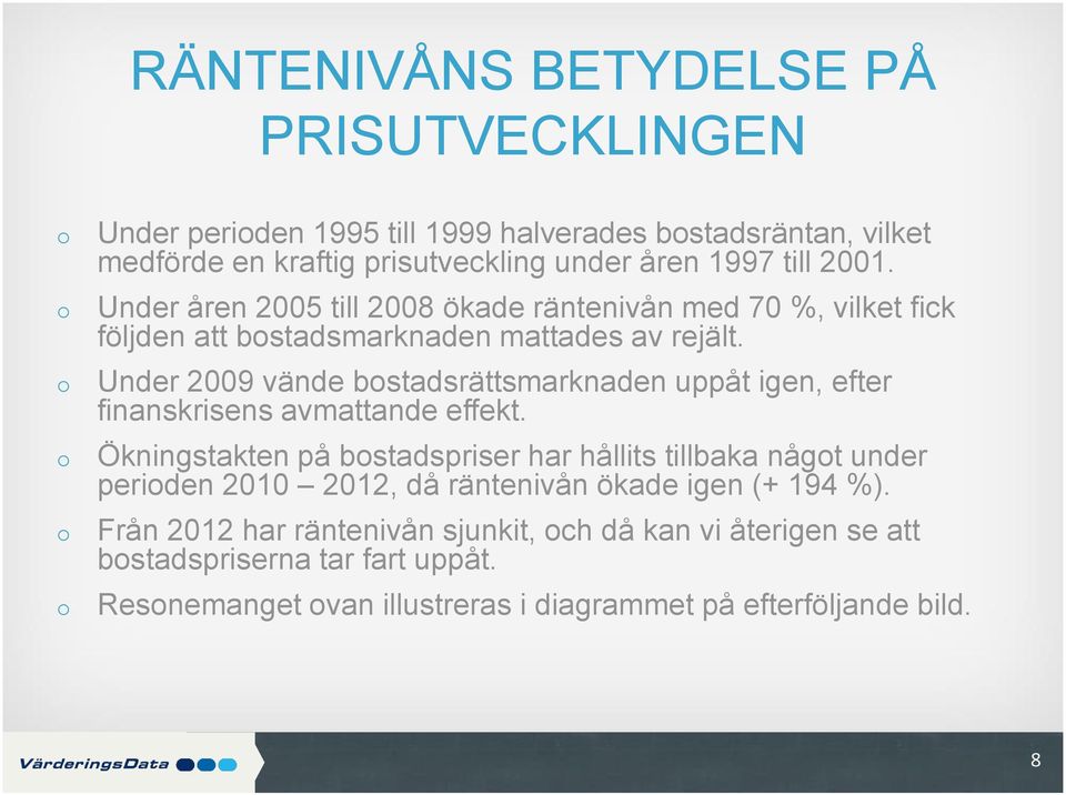 Under 2009 vände bstadsrättsmarknaden uppåt igen, efter finanskrisens avmattande effekt.