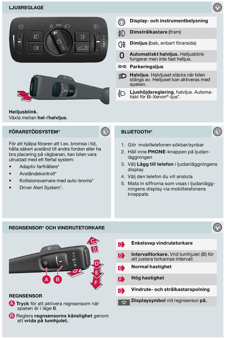 Förarstödsystem* För att hjälpa föraren att t.ex.