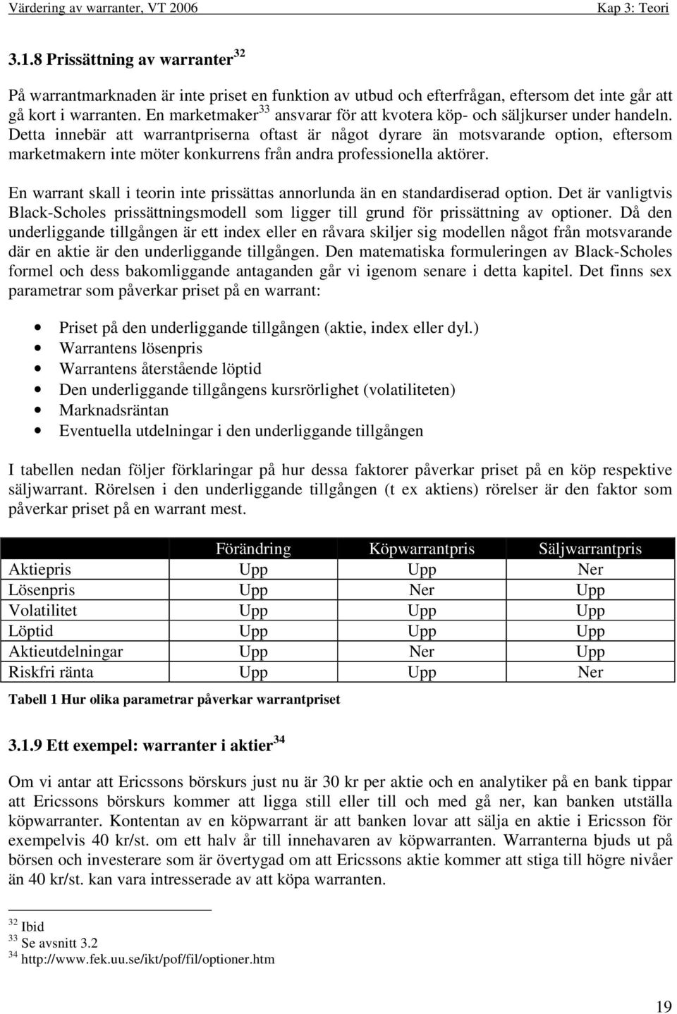 Detta innebär att warrantpriserna oftast är något dyrare än motsvarande option, eftersom marketmakern inte möter konkurrens från andra professionella aktörer.