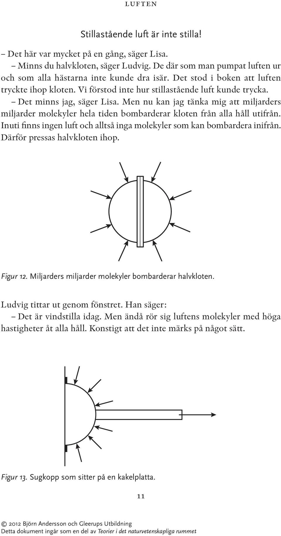 Men nu kan jag tänka mig att miljarders miljarder molekyler hela tiden bombarderar kloten från alla håll utifrån. Inuti finns ingen luft och alltså inga molekyler som kan bombardera inifrån.