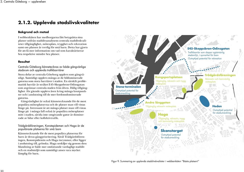 Detta har gjorts för att få mer information om vad som karaktäriserar bra respektive mindre bra platser.