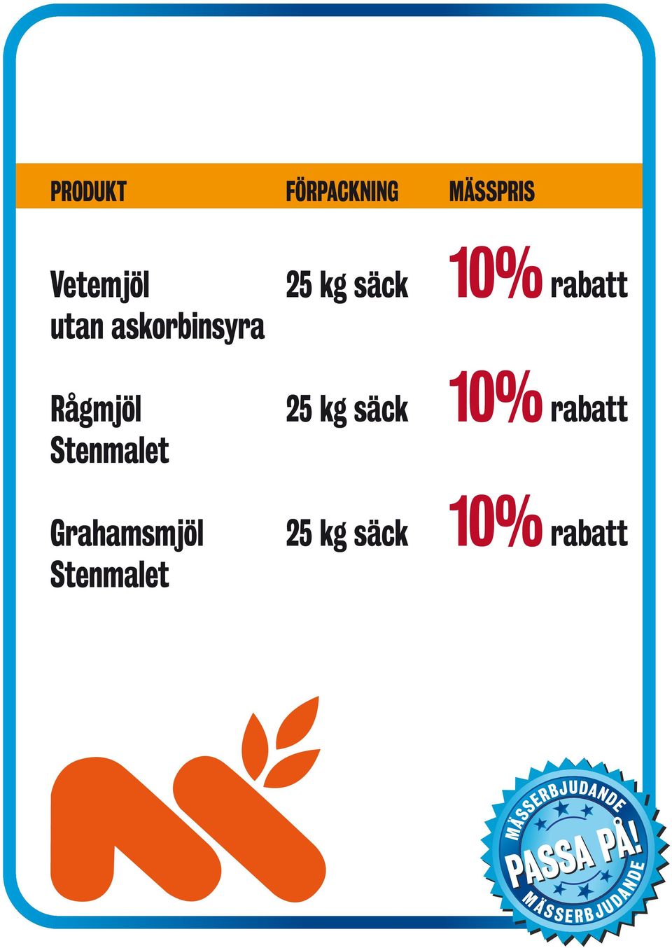 Rågmjöl 25 kg säck 10% rabatt Stenmalet