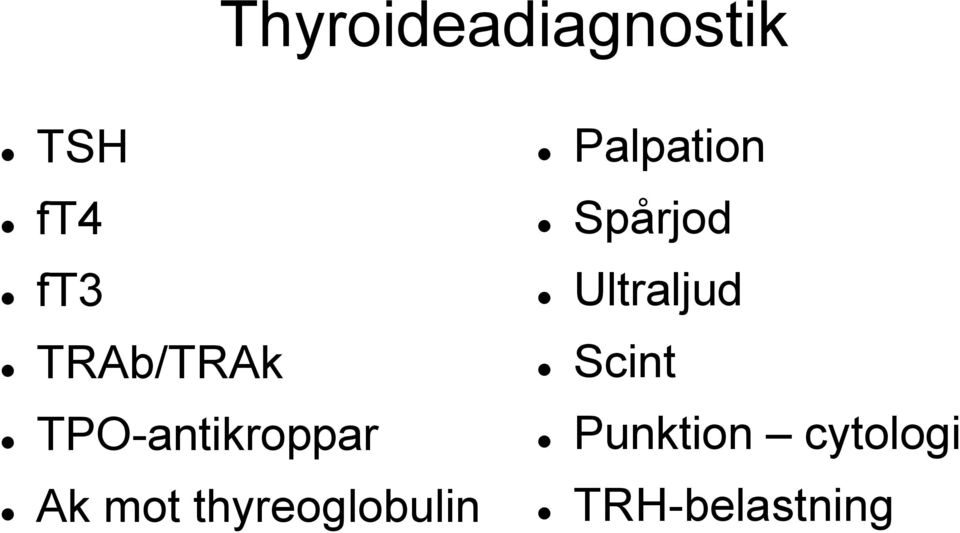 thyreoglobulin Palpation Spårjod