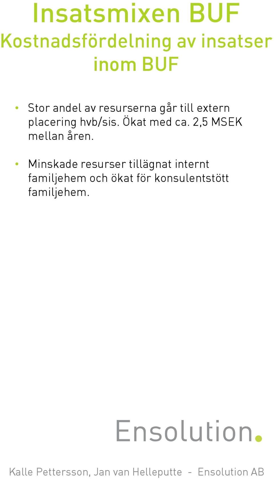 Ökat med ca. 2,5 MSEK mellan åren.