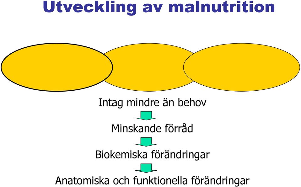 mindre än behov Minskande förråd Biokemiska