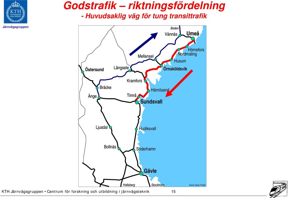 Kramfors Timrå Härnösand Sundsvall Ljusdal Hudiksvall Bollnäs Söderhamn Gävle Hallsberg