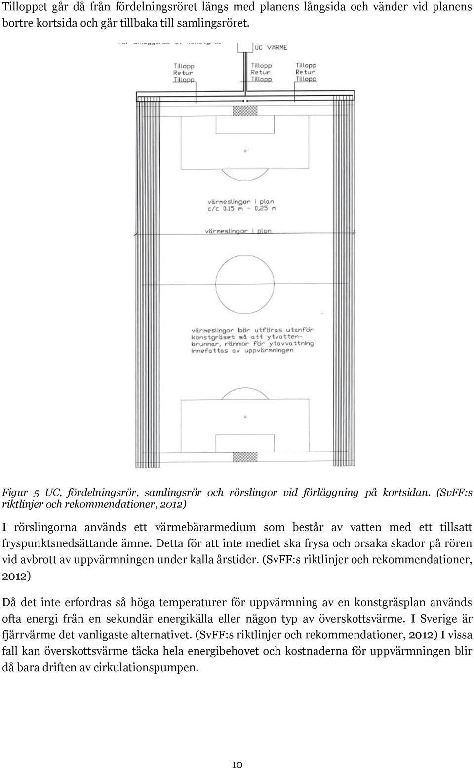 (SvFF:s riktlinjer och rekommendationer, 2012) I rörslingorna används ett värmebärarmedium som består av vatten med ett tillsatt fryspunktsnedsättande ämne.