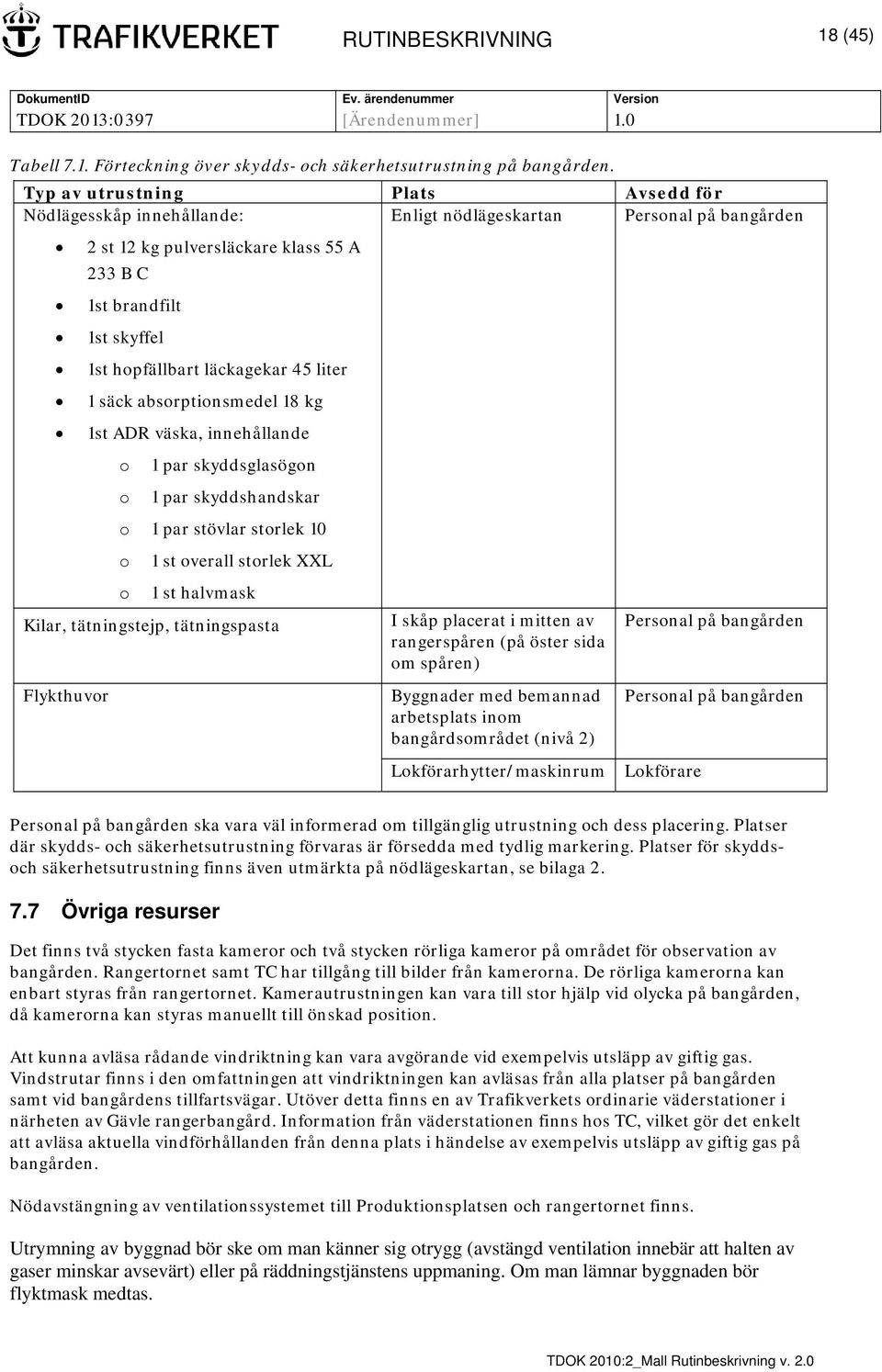 läckagekar 45 liter 1 säck absorptionsmedel 18 kg 1st ADR väska, innehållande o 1 par skyddsglasögon o 1 par skyddshandskar o 1 par stövlar storlek 10 o 1 st overall storlek XXL o 1 st halvmask