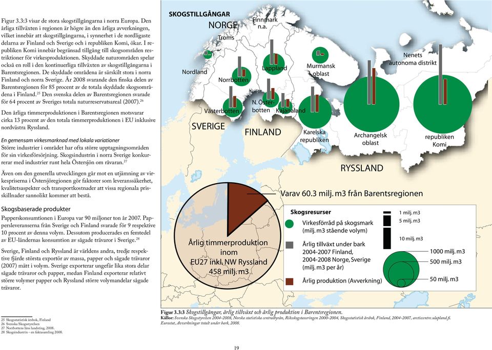 I republiken Komi innebär begränsad tillgång till skogsområden restriktioner för virkesproduktionen.