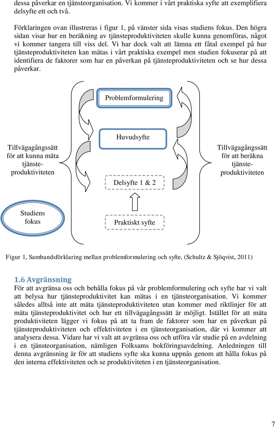 Vi har dock valt att lämna ett fåtal exempel på hur tjänsteproduktiviteten kan mätas i vårt praktiska exempel men studien fokuserar på att identifiera de faktorer som har en påverkan på