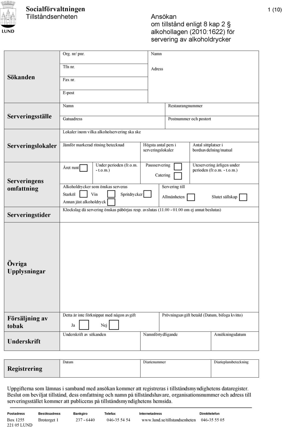 serveringslokaler Antal sittplatser i bordsavdelning/ma