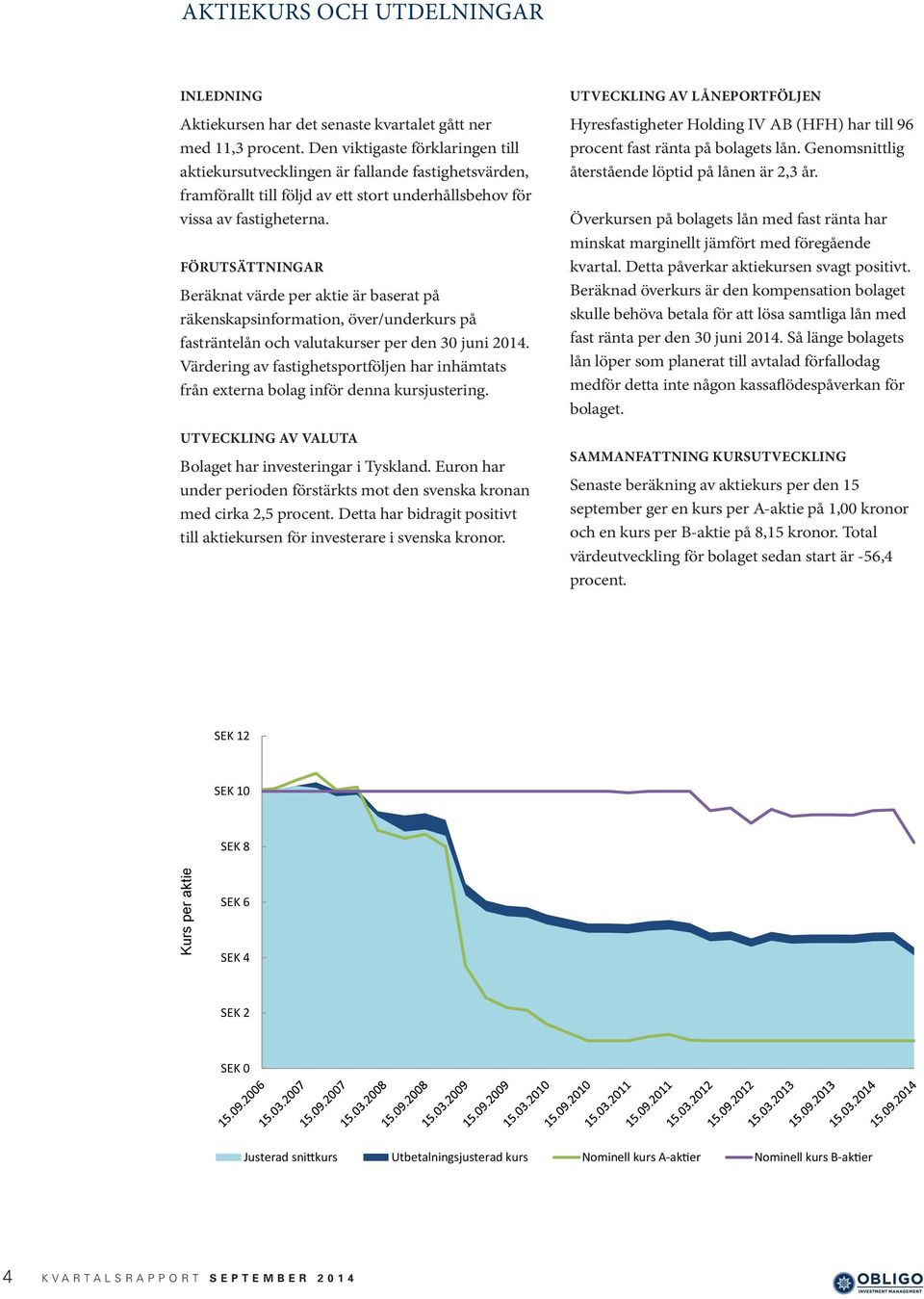 FÖRUTSÄTTNINGAR Beräknat värde per aktie är baserat på räkenskapsinformation, över/underkurs på fasträntelån och valutakurser per den 30 juni 2014.