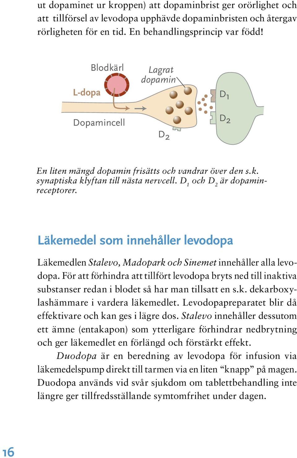 Läkemedel som innehåller levodopa Läkemedlen Stalevo, Madopark och Sinemet innehåller alla levodopa.