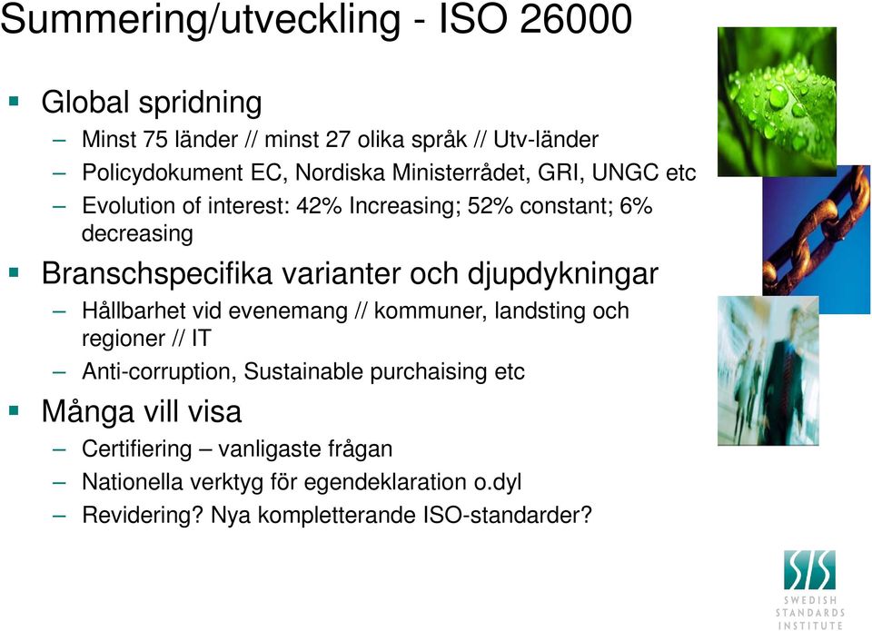 varianter och djupdykningar Hållbarhet vid evenemang // kommuner, landsting och regioner // IT Anti-corruption, Sustainable