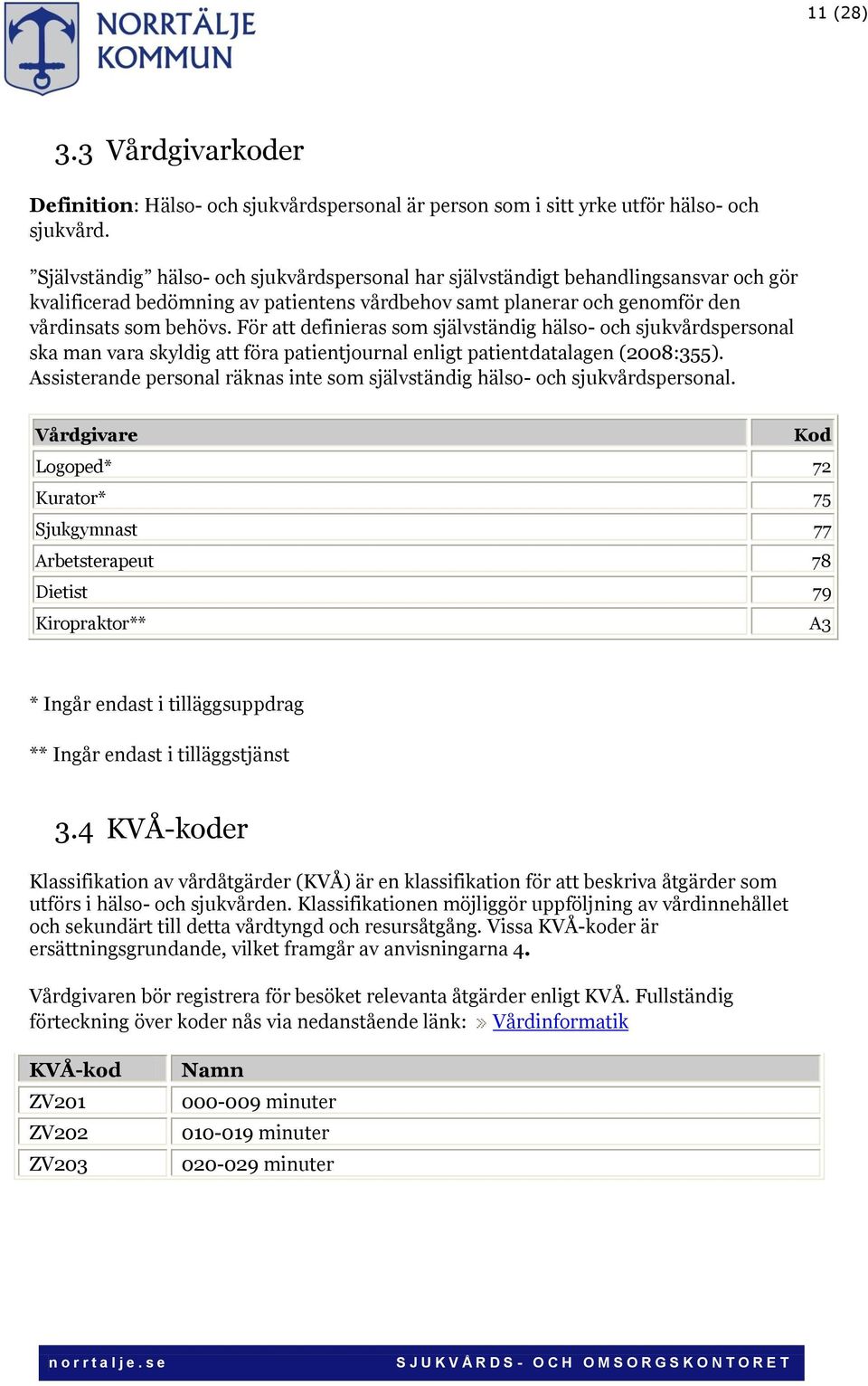 För att definieras som självständig hälso- och sjukvårdspersonal ska man vara skyldig att föra patientjournal enligt patientdatalagen (2008:355).