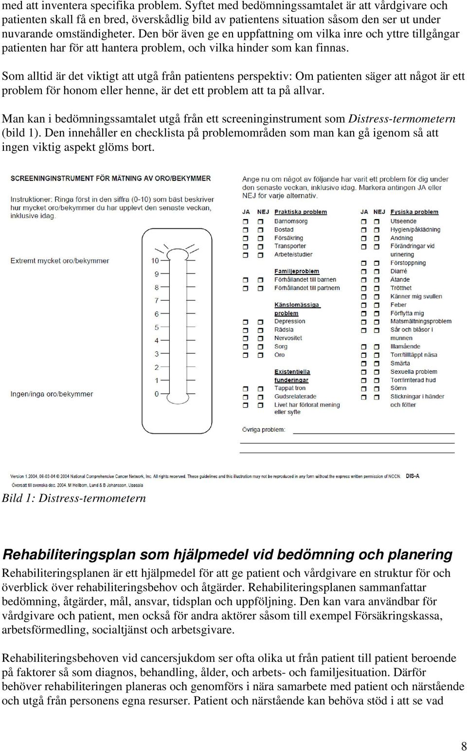 Den bör även ge en uppfattning om vilka inre och yttre tillgångar patienten har för att hantera problem, och vilka hinder som kan finnas.