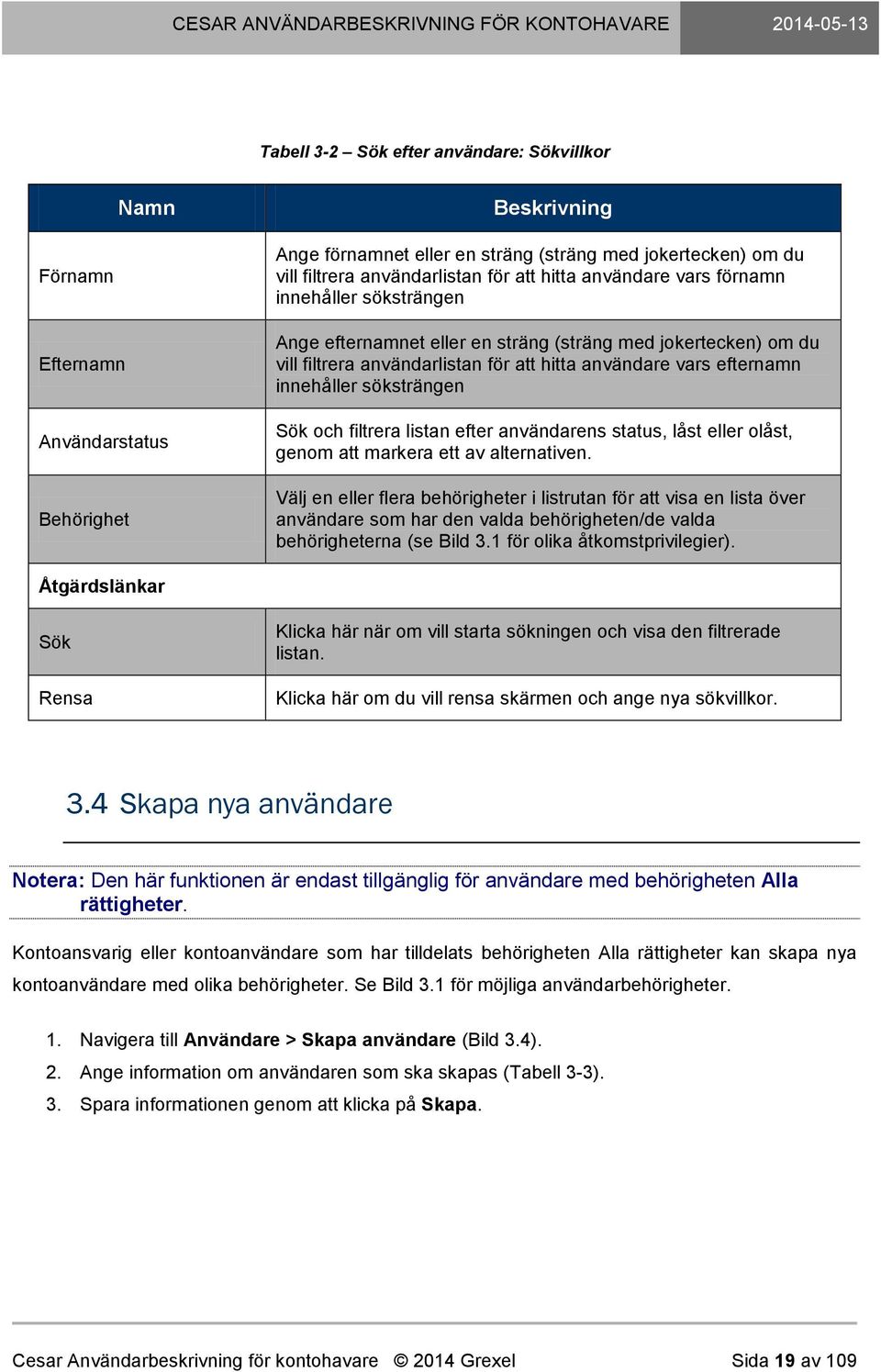 söksträngen Sök och filtrera listan efter användarens status, låst eller olåst, genom att markera ett av alternativen.