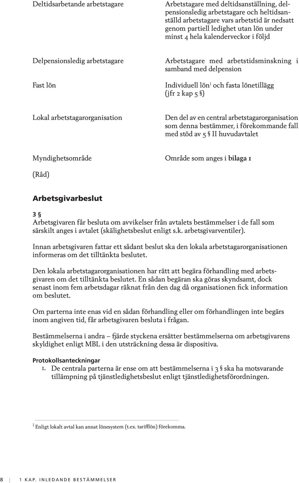 arbetstagarorganisation Den del av en central arbets tagarorganisation som denna bestämmer, i förekommande fall med stöd av 5 II huvudavtalet Myndighetsområde Område som anges i bilaga 1