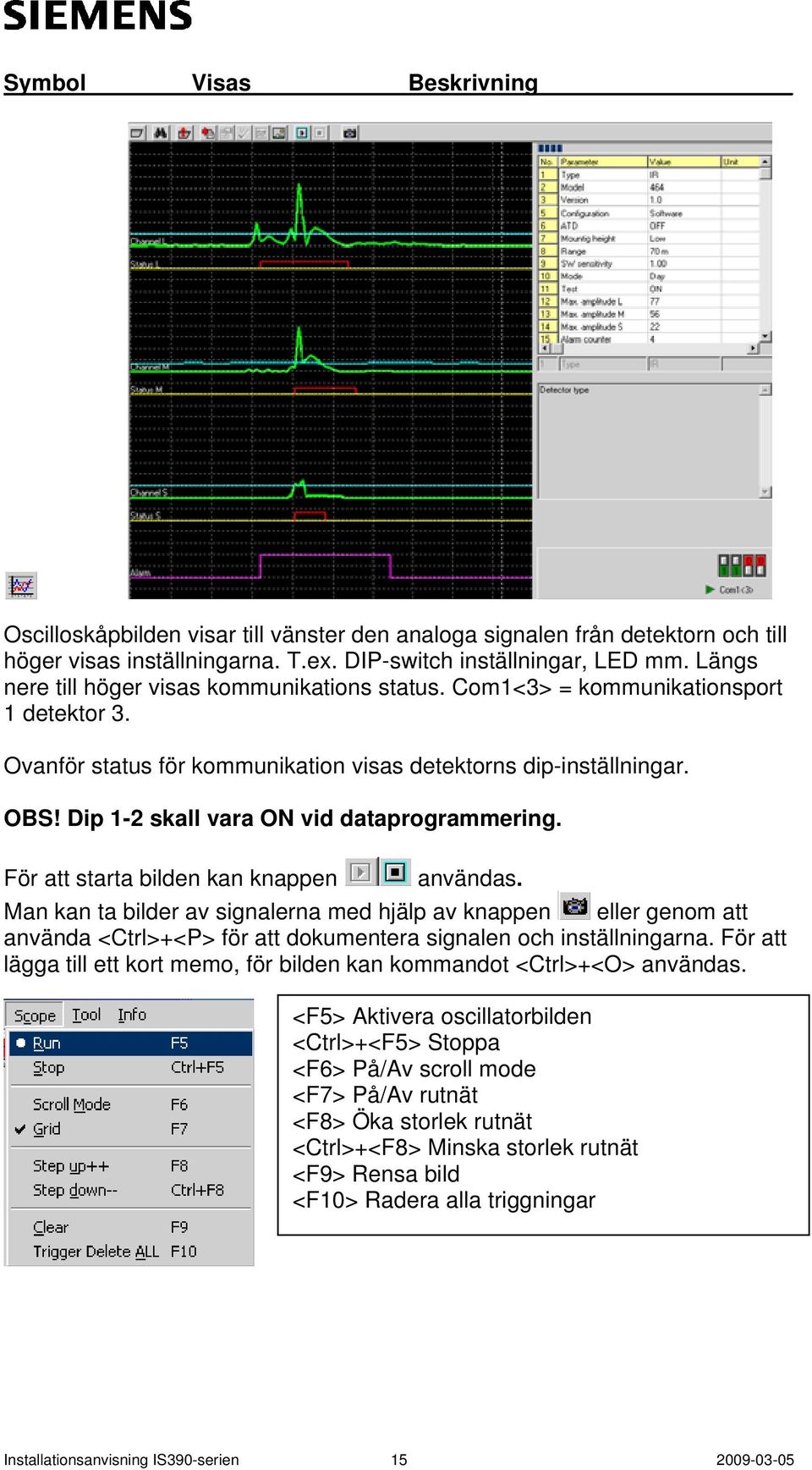 Dip 1-2 skall vara ON vid dataprogrammering. För att starta bilden kan knappen användas.