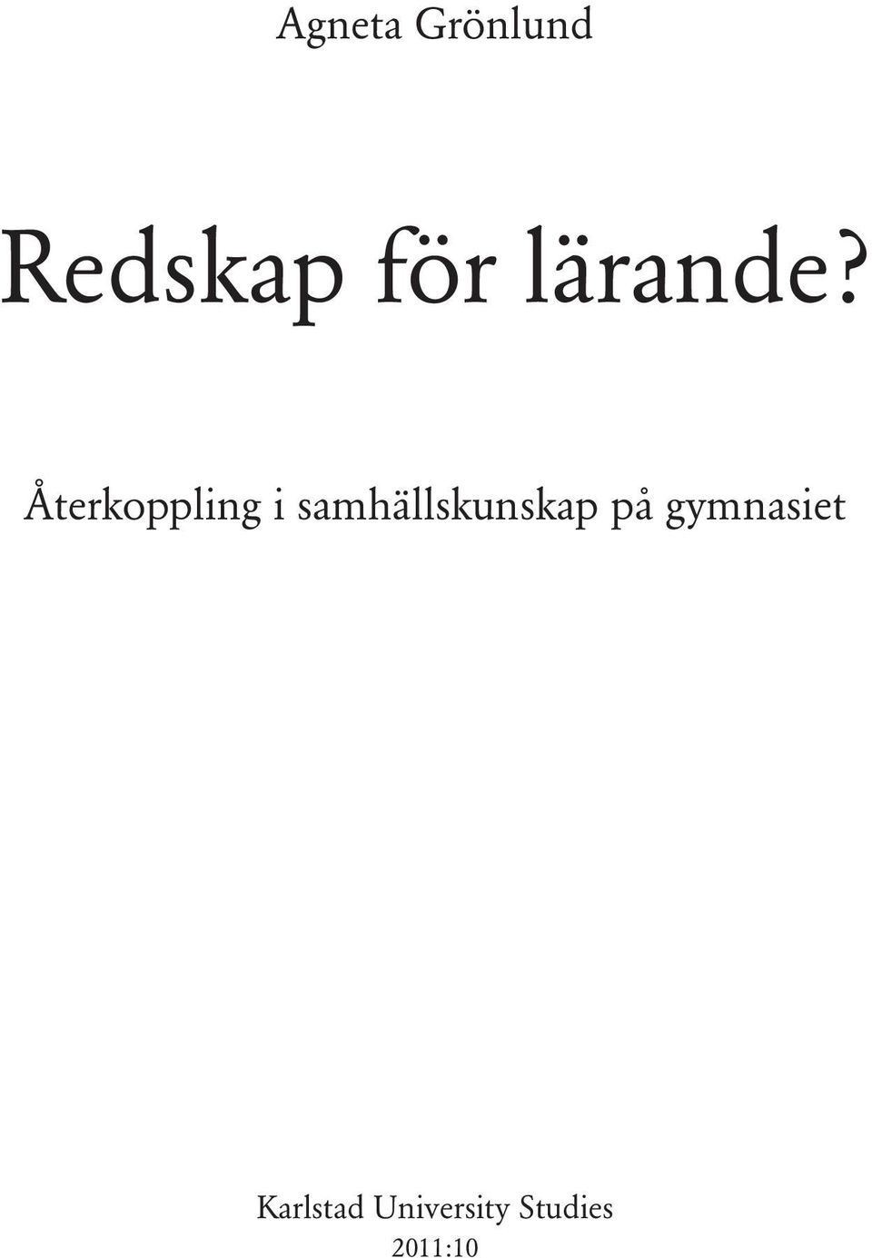 Återkoppling i