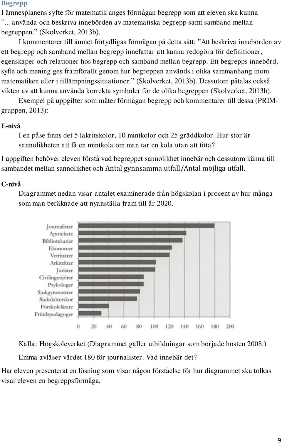 relationer hos begrepp och samband mellan begrepp.