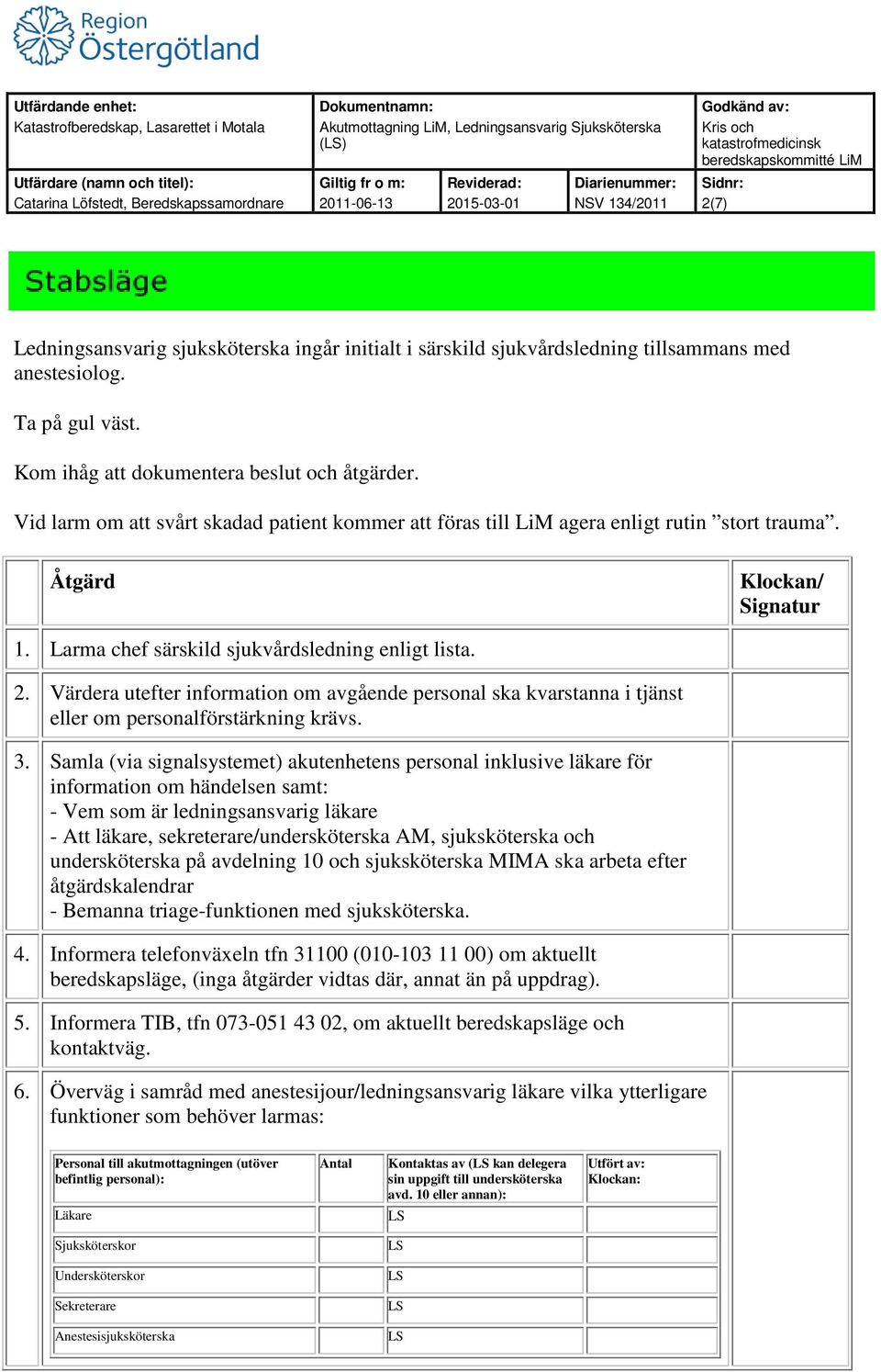 Värdera utefter information om avgående personal ska kvarstanna i tjänst eller om personalförstärkning krävs. 3.