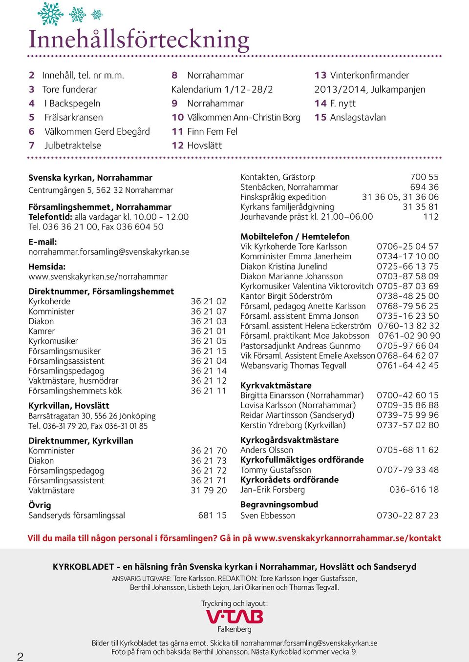 Hovslätt 13 Vinterkonfirmander 2013/2014, Julkampanjen 14 F.