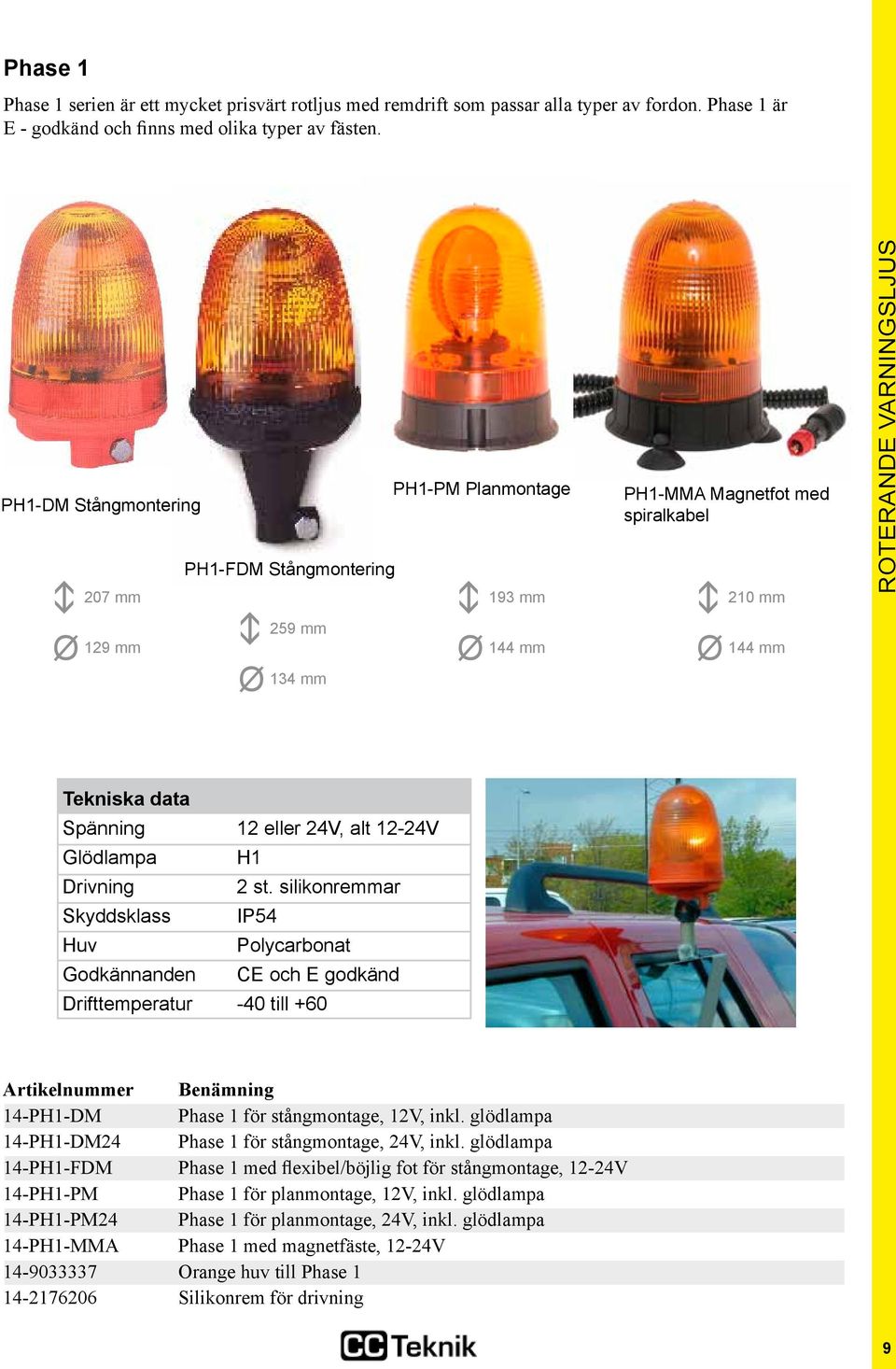 Spänning 12 eller 24V, alt 12-24V Glödlampa H1 Drivning 2 st.