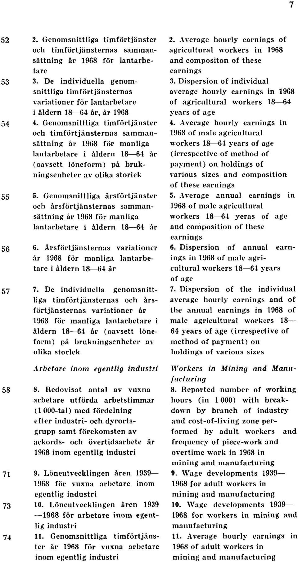 Genomsnittliga timförtjänster och timförtjänsternas sammansättning år 1968 för manliga lantarbetare i åldern 18 64 år (oavsett löneform) på brukningsenheter av olika storlek 55 5.