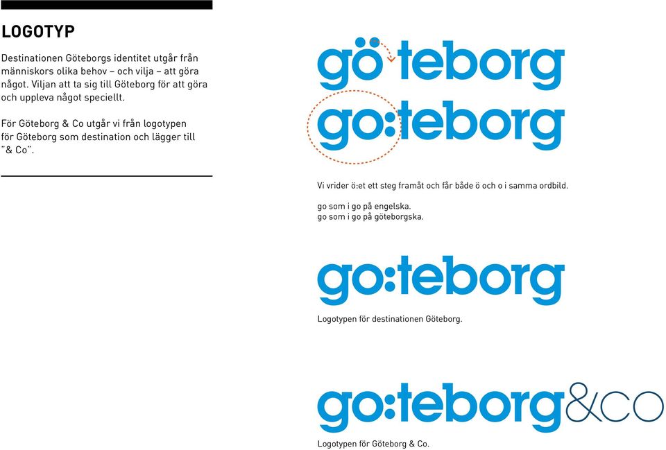För Göteborg & Co utgår vi från logotypen för Göteborg som destination och lägger till & Co.