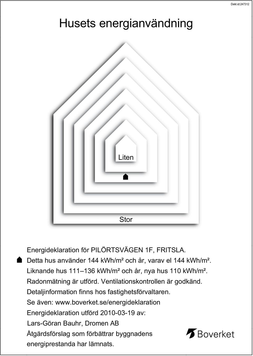 Radonmätning är utförd. Ventilationskontrollen är godkänd. Detaljinformation finns hos fastighetsförvaltaren. Se även: www.