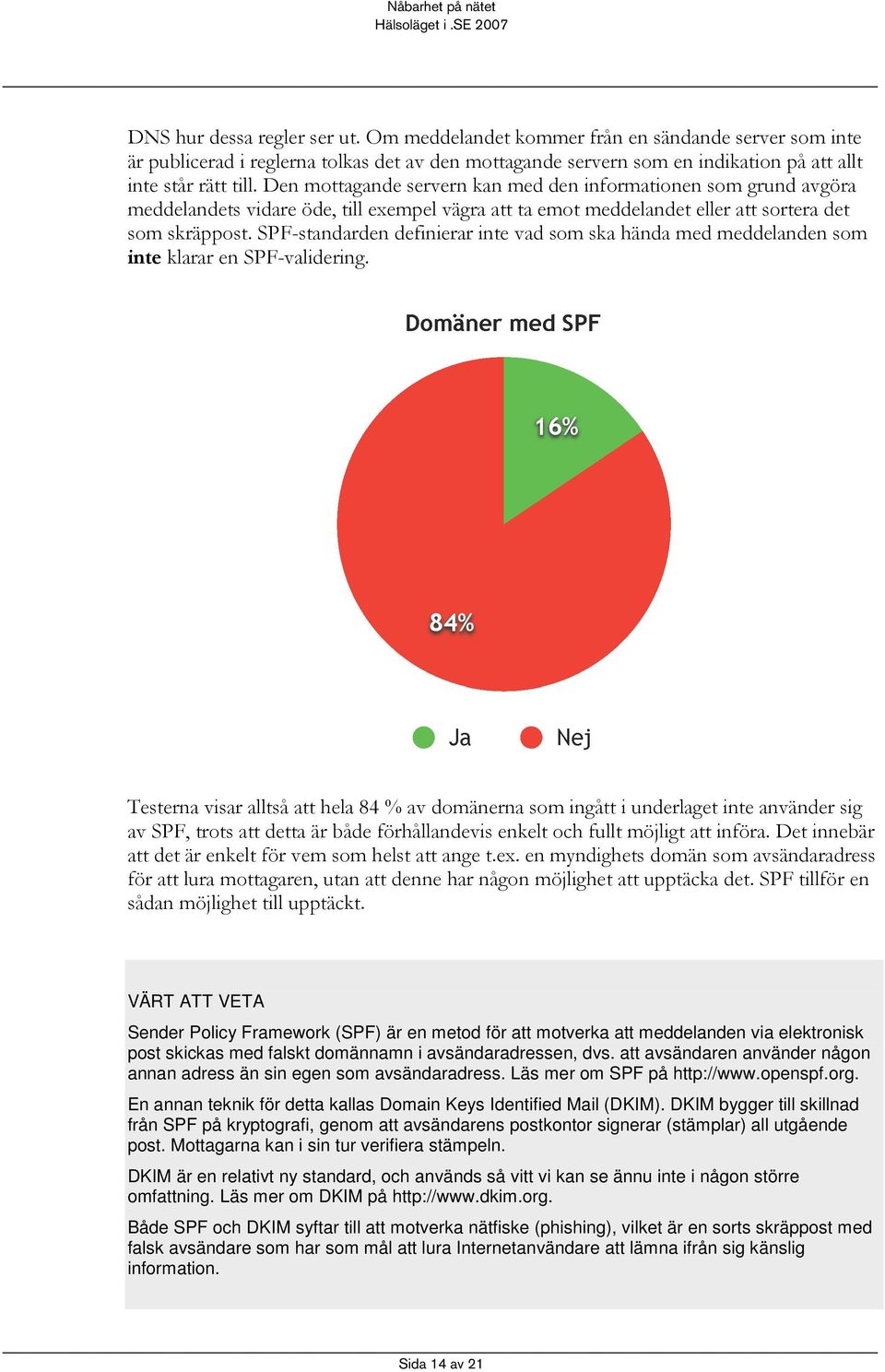 SPF-standarden definierar inte vad som ska hända med meddelanden som inte klarar en SPF-validering.