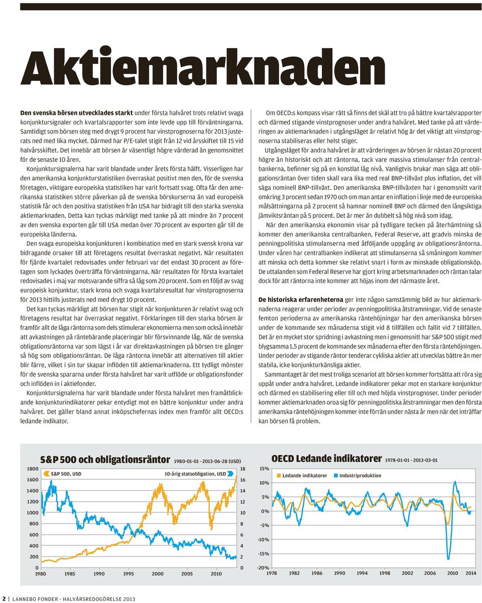 Därmed har P/E-talet stigit från 12 vid årsskiftet till 15 vid halvårsskiftet. Det innebär att börsen är väsentligt högre värderad än genomsnittet för de senaste 10 åren.