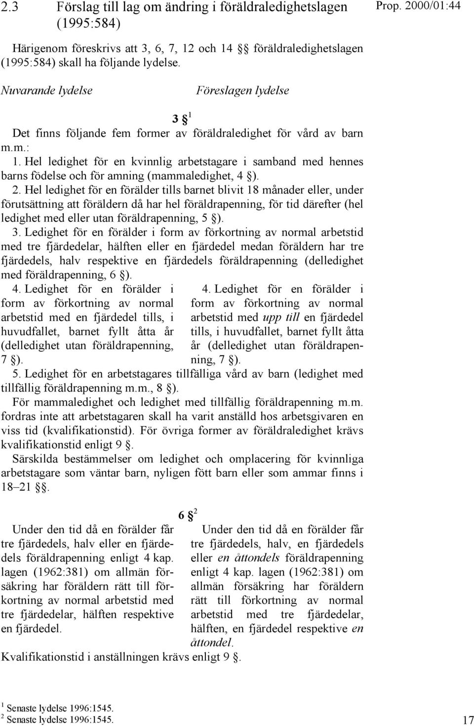 Hel ledighet för en kvinnlig arbetstagare i samband med hennes barns födelse och för amning (mammaledighet, 4 ). 2.