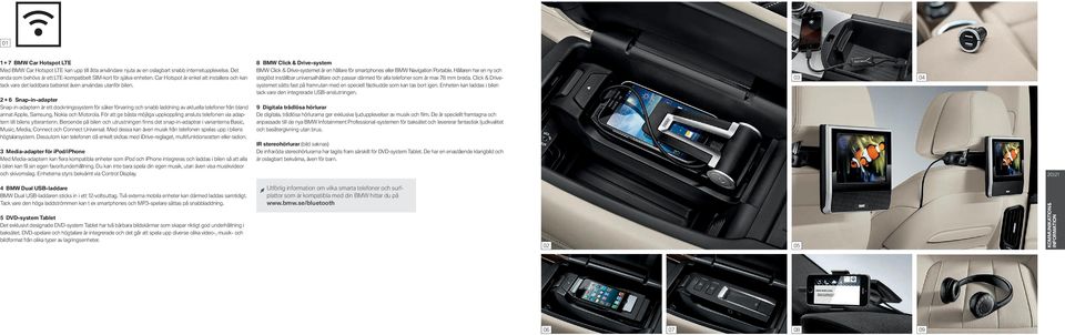 BMW Click & Drive-system BMW Click & Drive-systemet är en hållare för smartphones eller BMW Navigation Portable.