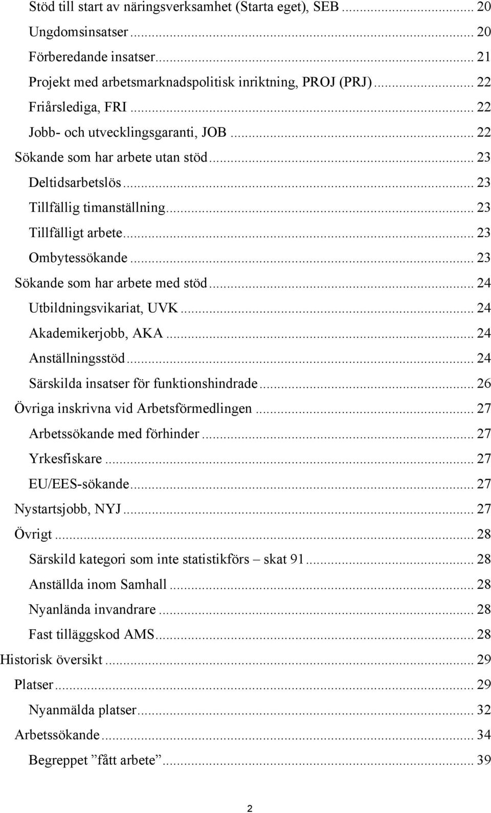 .. 23 Sökande som har arbete med stöd... 24 Utbildningsvikariat, UVK... 24 Akademikerjobb, AKA... 24 Anställningsstöd... 24 Särskilda insatser för funktionshindrade.