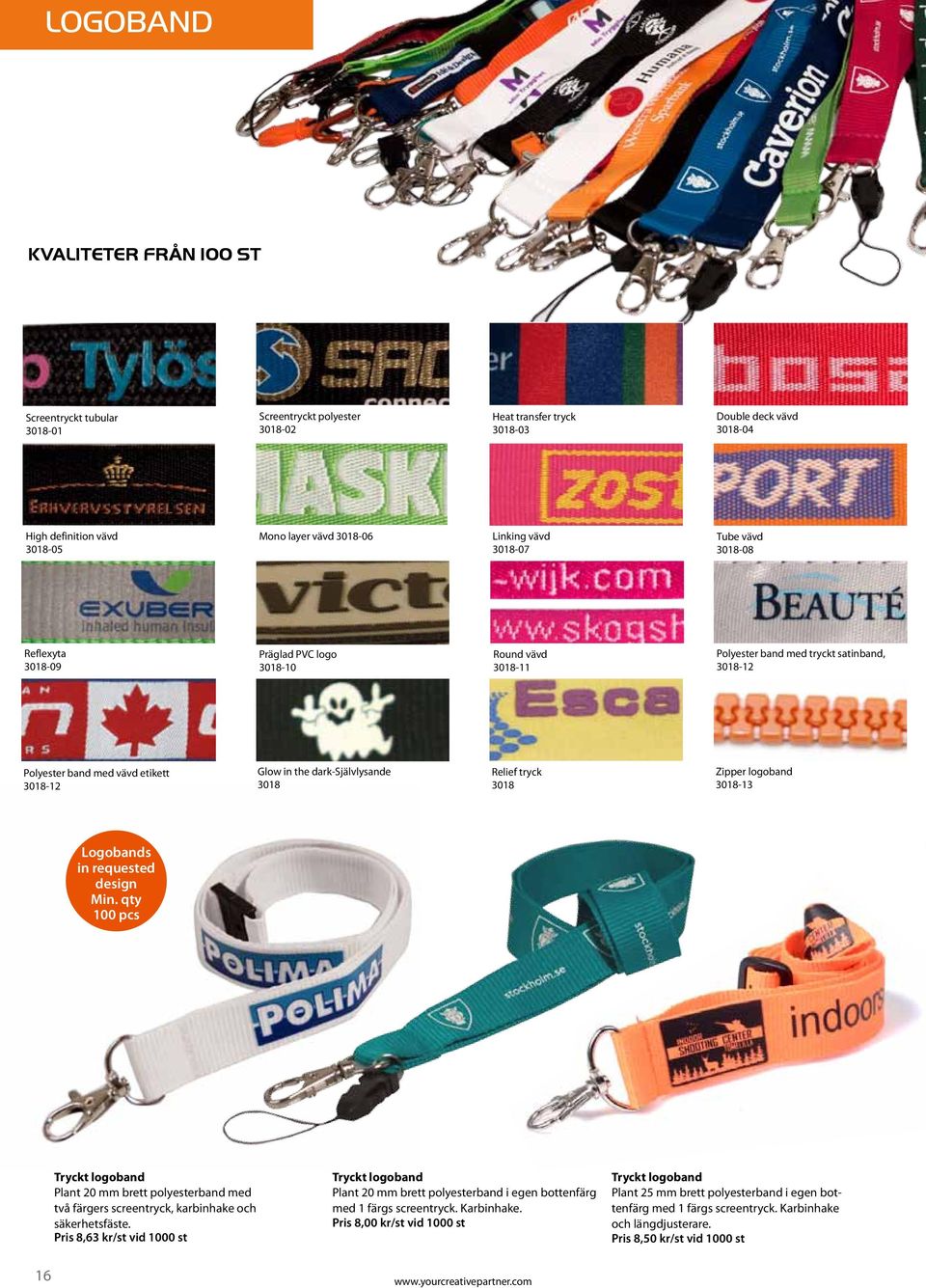 dark-självlysande 3018 Relief tryck 3018 Zipper logoband 3018-13 Logobands in requested design Min.