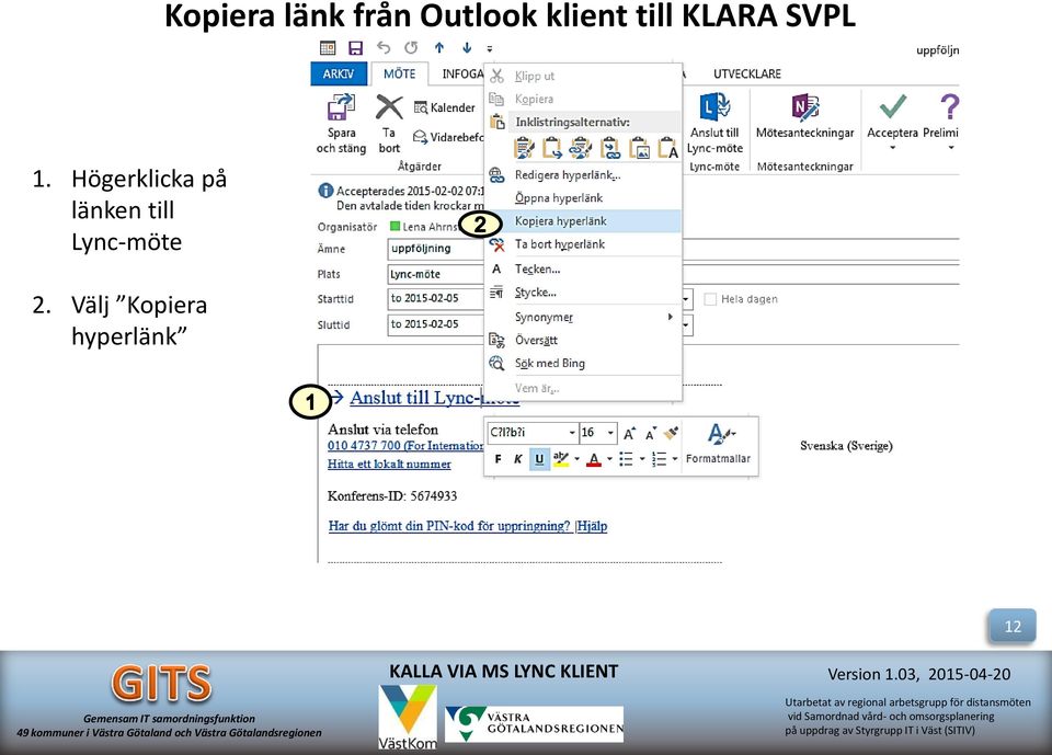 Högerklicka på länken till