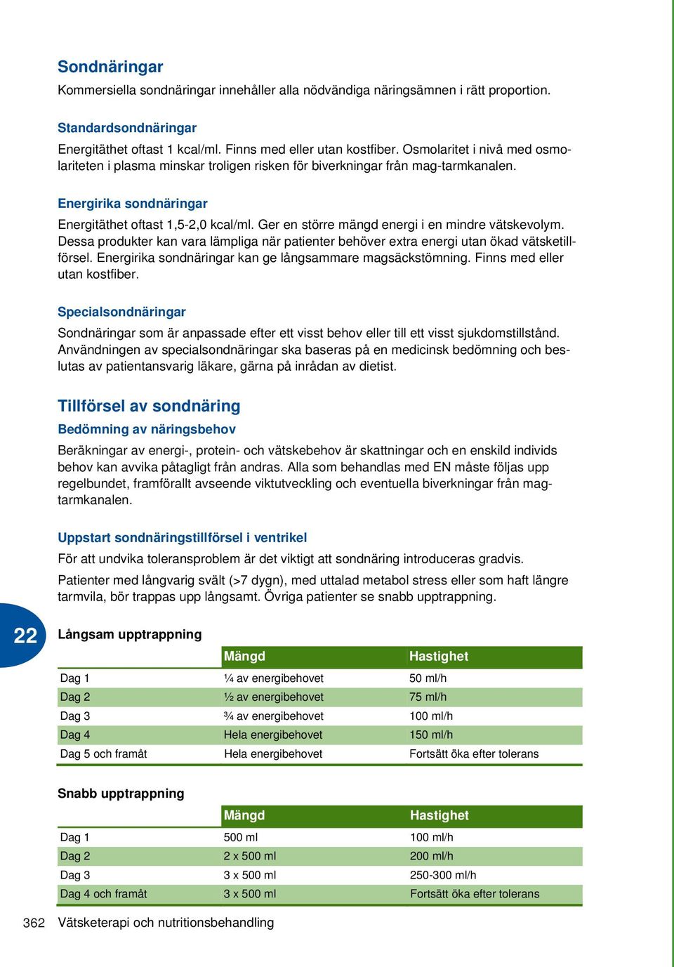 Ger en större mängd energi i en mindre vätskevolym. Dessa produkter kan vara lämpliga när patienter behöver extra energi utan ökad vätsketillförsel.