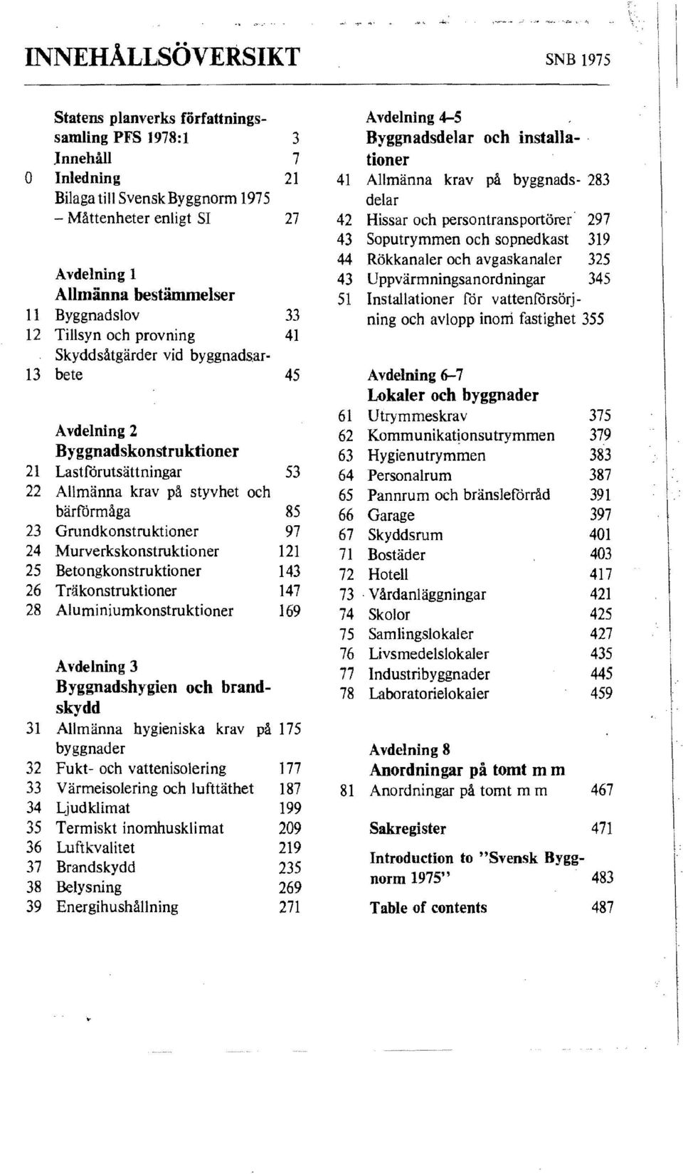 Installationer för vattenförsörj- 11 Byggnadslov 33 12 Tillsyn och provning 41 ning och avlopp inorri fastighet 355 Skyddsåtgärder vid byggnadsar- 13 bete 45 Avdelning 6-7 Lokaler och byggnader 61