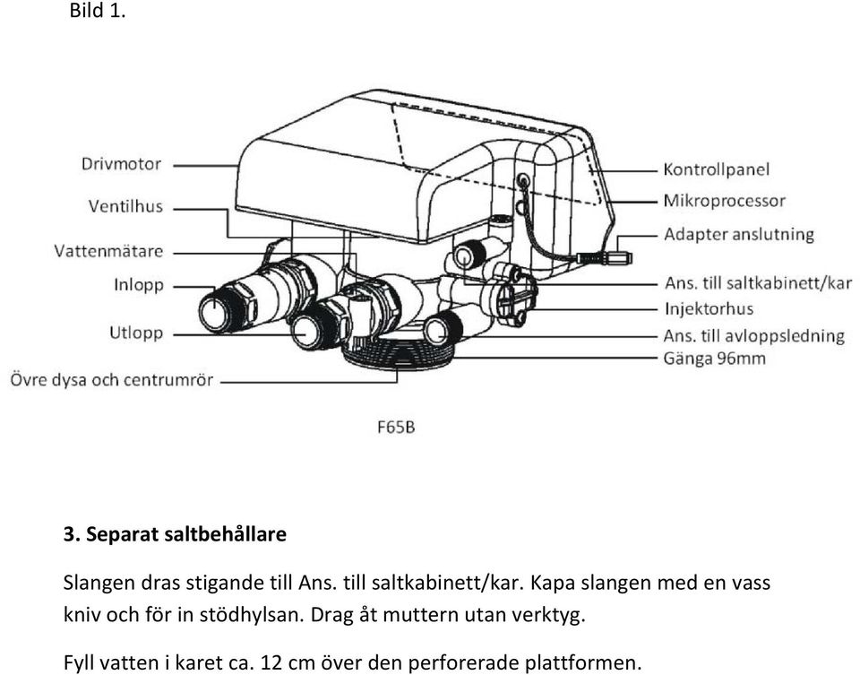 till saltkabinett/kar.