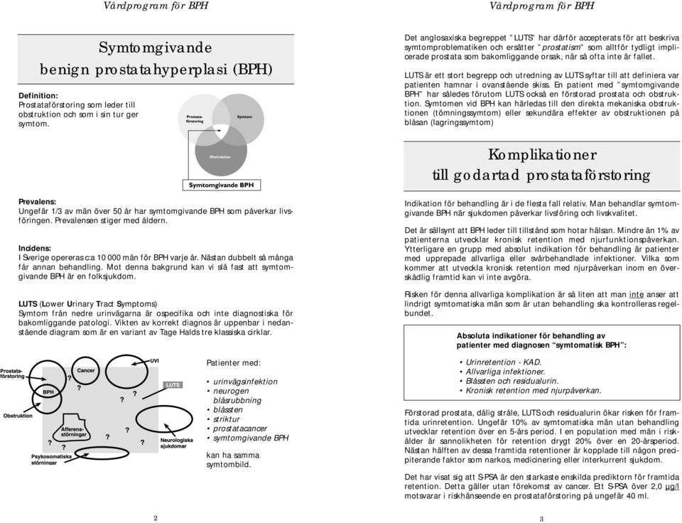 är fallet. LUTS är ett stort begrepp och utredning av LUTS syftar till att definiera var patienten hamnar i ovanstående skiss.