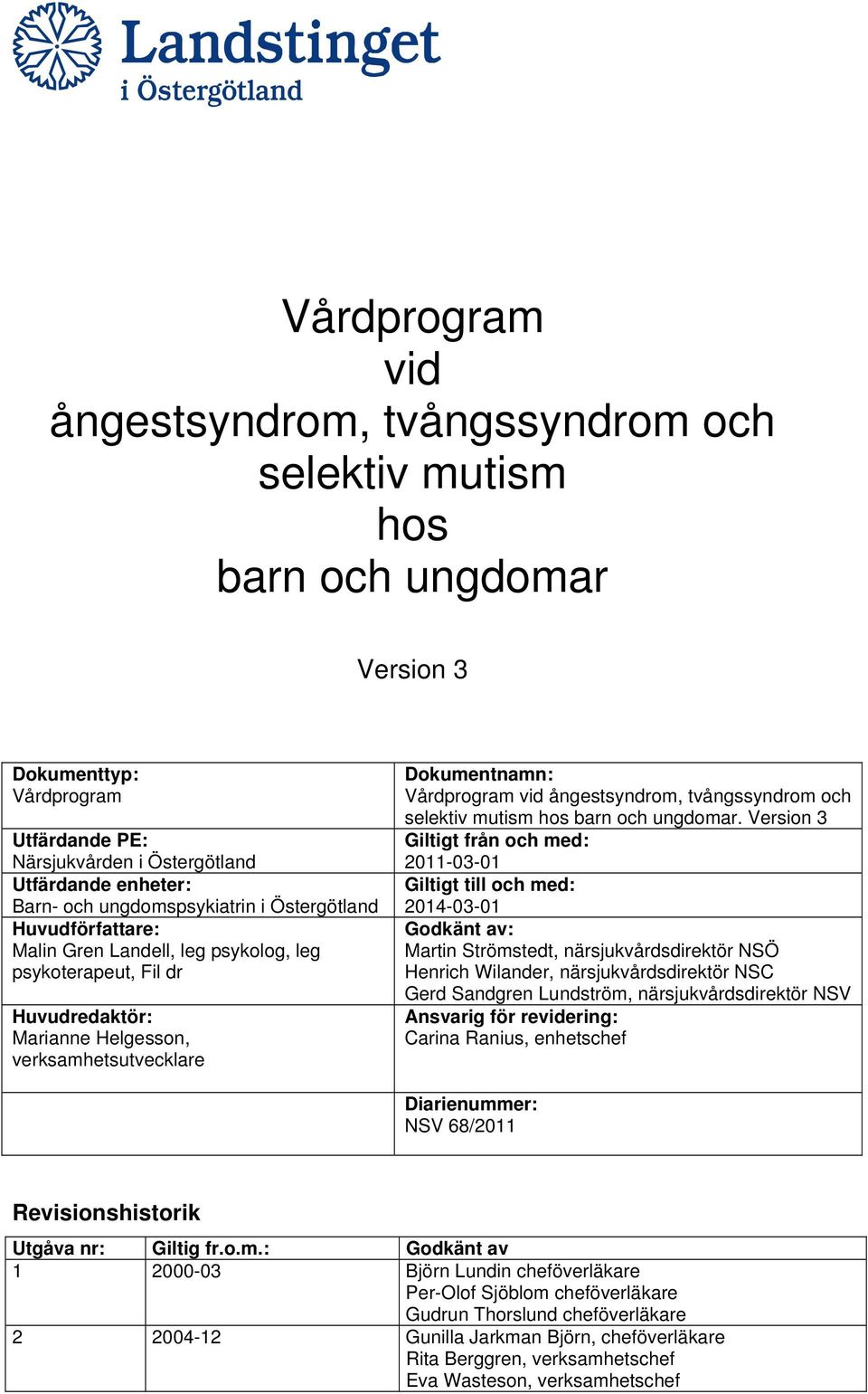 ångestsyndrom, tvångssyndrom och selektiv mutism hos barn och ungdomar.