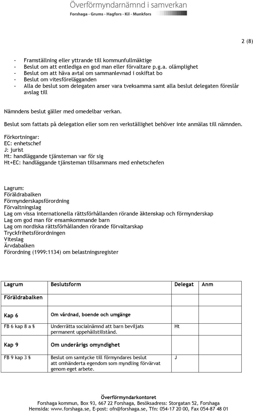 de till kommunfullmäktige - Beslut om at