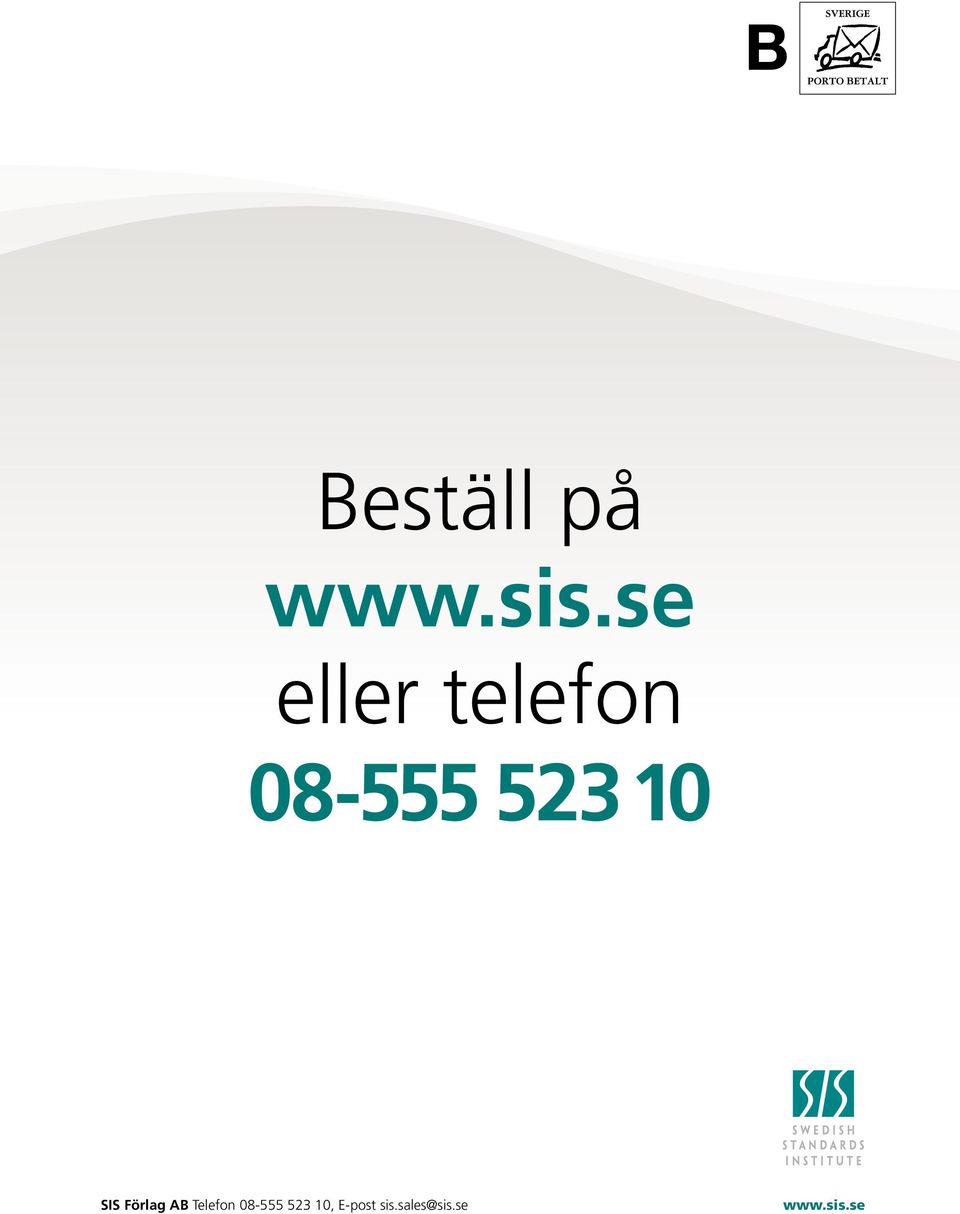 SIS Förlag AB Telefon 08-555