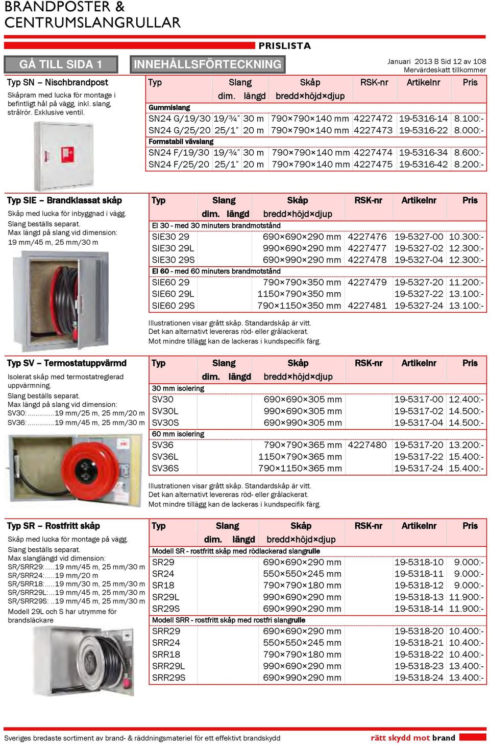 000:- Formstabil vävslang SN24 F/19/30 19/¾ 30 m 790 790 140 mm 4227474 19-5316-34 8.600:- SN24 F/25/20 25/1 20 m 790 790 140 mm 4227475 19-5316-42 8.