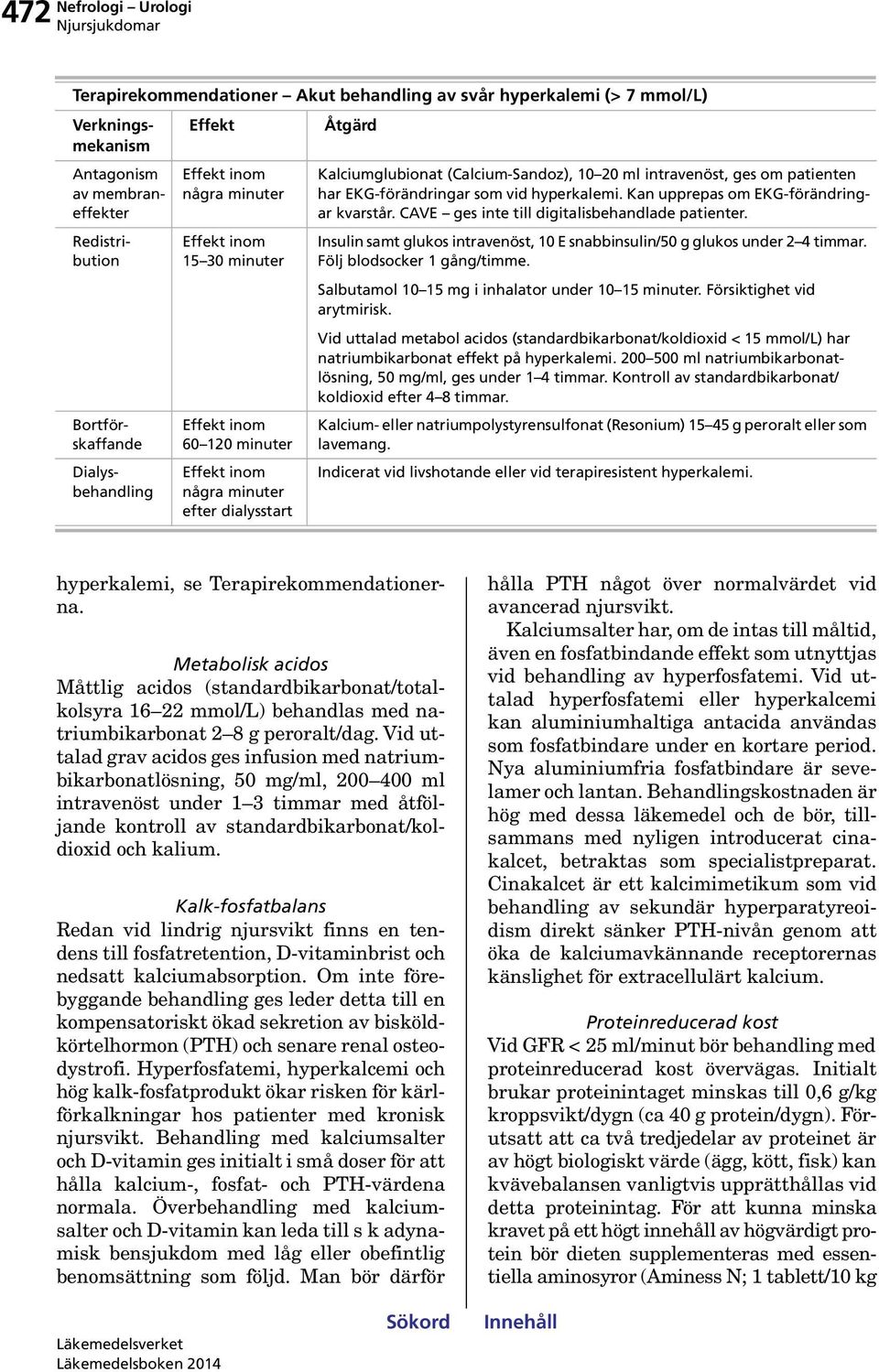 patienten har EKG-förändringar som vid hyperkalemi. Kan upprepas om EKG-förändringar kvarstår. CAVE ges inte till digitalisbehandlade patienter.